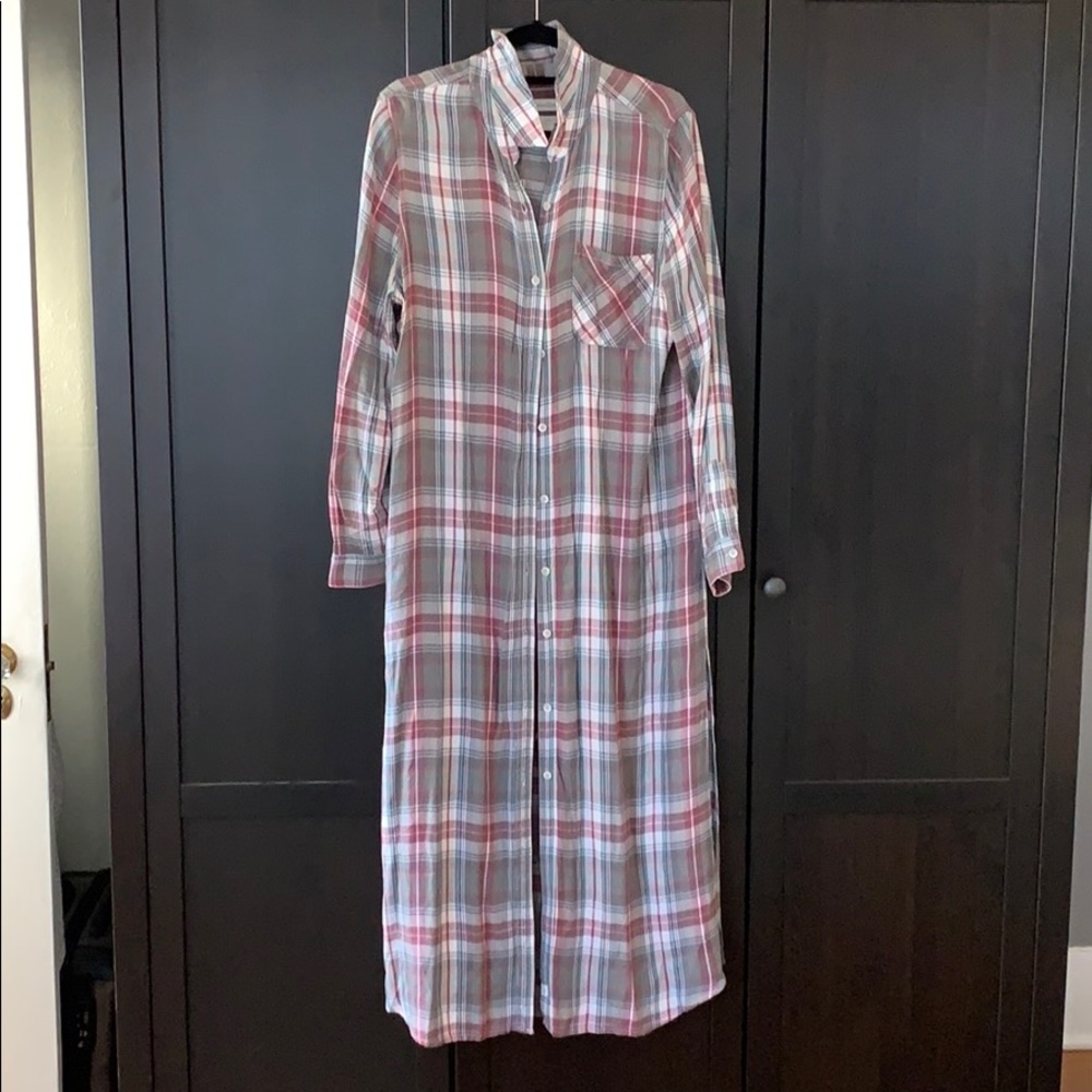 Treasure & Bond Flannel Duster Tunic with pockets